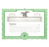 30% off LLC Stock Certificates. Order online or Call The Corporate Connection 800-523-2344