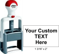 1-3/16" x 2" Heavy Duty Custom Stamp Self Inking. Customized with Your Text, Logo or Upload your own artwork. Order online or call 800-523-2344