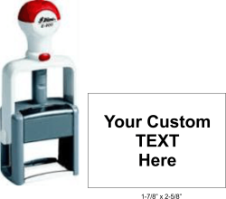 1-7/8" x 2-5/8" Heavy Duty Custom Stamps Self Inking. Customized with Your Text, Logo or Upload your own artwork. Order online or call 800-523-2344