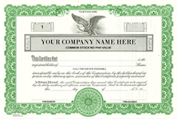 30% off Deluxe KG2 Corporate Stock Certificates with Company Name Printed or Blank. Order Online or call The Corporate Connection 800-523-2344