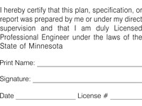 2 x 3 inch Minnesota Professional Engineer certify plans stamp on Sale Today. Order online or call 800-523-2344