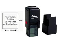 30% off .5 x .5 Small Custom Self-Inking Stamp customized with your text or upload your own artwork or logo. Order Online or Call 800-523-2344