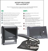 Massachusetts Notary Supplies Package comes with Notary Seal with Seal Pouch, Self-Inking Notary Stamp and Handy Do's and Don'ts Help Guide. Order online or Call The Corporate Connection 1-800-523-2344