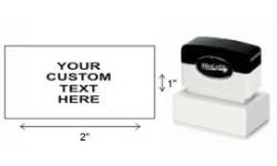 40% off.Custom Pre-Ink Stamp customized with up to 5 lines of text or your artwork. Order online or Call The Corporate Connection 1-800-523-2344