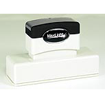 Custom Preinked Stamp 11/16" x 3 5/16".  Customize with text, image, or logo and available in several colors.  Order online or Call the Corporate Connection 800-523-2344