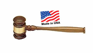 30% off Small Wood Gavel with Brass Band customized with name or custom text. Order online or Call The Corporate Connection 1-800-523-2344
