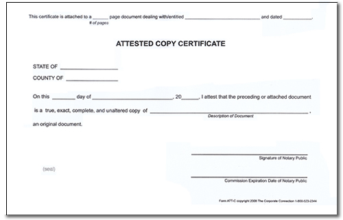 Notary true copy pre-typed certificate pad. Each pas has 50 certificates for easy use with notary seal. Order Online or Call the Corporate Connection 800-523-2344