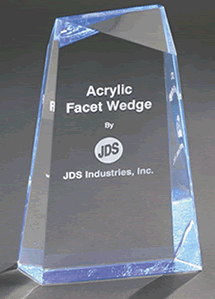 8" Acrylic award with blue undertones to give an appearance of ice. Comes with custom engraving. Order Online or Call the Corporate connection 800-523-2344