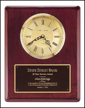 1-2 Days. Award Clocks and Engraved Corporate Desk Clocks customized with your Custom Text. Order Online or Call 800-523-2344