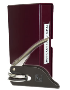 40% off Eco Burgundy Corporate Binder with Slipcase and Seal customized with Company Name. Order Online or Call The Corporate Connection 800-523-2344.