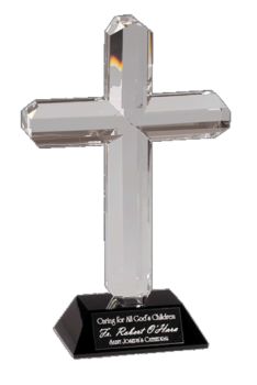 Fast Shipping. Cross Glass Awards engraved with name and text. Order Online or Call 800-523-2344