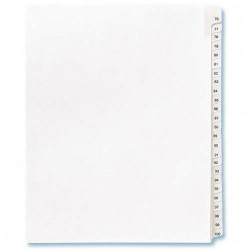 Order Online or Call Today 800-523-2344 Number 76-100 Index Tab Dividers Next Day. Quantity Discounts