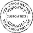 1 5/8" Round self-inking stamp fully customized with text, image, or logo. Order Online or Call the Corporate Connection 800-523-2344