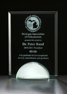 30% off Glass Awards and Recognition Awards customized with name, custom text and logo. Order online or call 800-523-2344