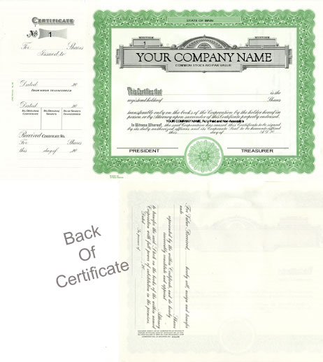 Next Day. Goes 722 Corporate Stock Certificates Printed or Blank. Order Online or Call 800-523-2344