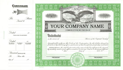 Lowest Prices. Goes 364 Corporate Stock Certificates Printed with Company Name or Blank. Order online or call 800-523-2344