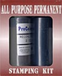 All purpose inking kit in with blue ink, stamp recondition-er, and stamp pad. Works on porous and non-porous surfaces. Order Online or Call the Corporate Connection 800-523-2344