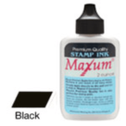 2oz Black Maxum Ink Refill Bottle for Self-inking Stamps only. Order online or Call The Corporate Connection 1-800-523-2344