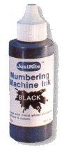 2oz Bottle of black ink of automatic numbering machines. Order Online or Call the Corporate Connection 800-523-2344