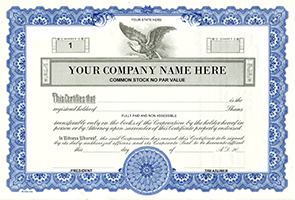 30% off Deluxe KG3 Corporate Stock Certificates printed with name or blank. Order Online or call The Corporate Connection 800-523-2344