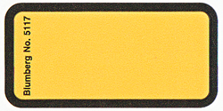 Yellow blank exhibit label stickers.