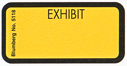 Order Online or Call 800-523-2344.
Blank Exhibit Labels and Numbered Index Tab Dividers