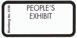 People's Exhibit Labels, Exhibit Stickers