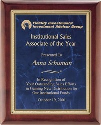 30% off Recognition Awards and Award Plaques customized with name, text or company logo. Order online or call 800-523-2344