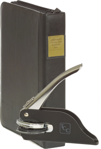 Corporate leather binder and handheld seal with company name, state, and date. Order Online or Call the Corporate Connection 800-523-2344