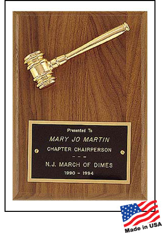 1-2 days. Engraved Gavels and Gavel Plaques customized with name or custom text. Order online or call 800-523-2344
