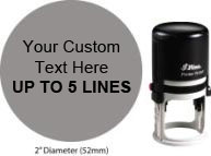 30% off 2" Round Self-Inking Stamp customized with your text or upload your own artwork. Order Online or Call 800-523-2344