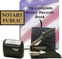 Deluxe Arizona Notary supplies kit with seal, stamp and record journal. Order Online or Call The Corporate Connection 800-523-2344