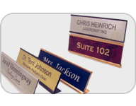 Name Plates with Metal Frame Holders