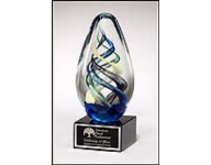 25% off Egg Shaped Art Glass Recognition Award customized with name, text and company logo. Order and Customize online or call 800-523-2344