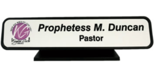 1-2 Days. Desk Name Plates and Custom Signs customized for you. Many Sizes and Colors. Order online or 800-523-2344