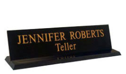 40% off 2 x 8 Nameplate with Black Acrylic Base. Customized with Name, Text or Logo. Quantity Discounts. Order online or call The Corporate Connection 800-523-2344