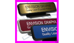 25% off 2 x 8 Modular Desk Nameplate with Holder engraved with Name, Title and Logo. Order online or Call The Corporate Connection 1-800-523-2344