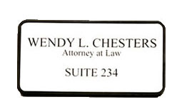 4 x 12 inch Plastic Office Name Plate with rounded corners and holder. Order Online or Call Today 800-523-2344