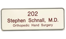 25% off 4 x 8 Modular Wall Nameplate with Holder customized with your text or artwork. Order online or Call The Corporate Connection 1-800-523-2344