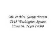 3/4" x 1 15/16" Address stamp with Zaph Chancery cursive font