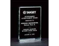 7.5" x 5" Jade acrylic freestanding award. Personalized with text, image, or logo.  Order Online or call the Corporate Connection 800-523-2344