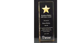 30% off Acrylic Award with a gold star, customized with name and your custom text. Recognition Awards Order Online or call 800-523-2344
