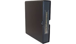 40% off Eco Corporate Binder with Matching Slipcase Customized with company name in Gold Foil. Also includes CD Holder & Business card holder. Order Online or Call 800-523-2344