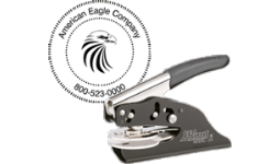 25% off 2" Custom Seal Embossers. Choose your text and upload your own logo. Ships 2 business days. Order online or Call The Corporate Connection 1-800-523-2344