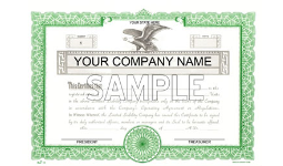 30% off Green Limited Liability Stock Certificates Printed with company name or blank. Order online or call 800-523-2344