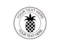 1 5/8" Desk Embosser with a pineapple and personalized with your text.  Order online or Call the Corporate Connection 800-523-2344