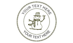 1 5/8" Desk seal embosser with a snowman and customized with your text.  Order online or Call the Corporate Connection 800-523-2344.