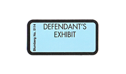 Defendant exhibit sticker label. Comes with 24 per sheet for 96 in a package. Order Online or Call the Corporate Connection 800-523-2344