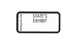 STATE'S EXHIBIT LABELS, Exhibit Stickers