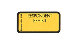 Respondent exhibit sticker label. Comes with 24 per sheet for 96 in a package. Order Online or Call the Corporate Connection 800-523-2344